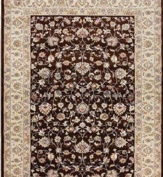 Високощільний килим Royal Esfahan 3046A Brown-Cream - высокое качество по лучшей цене в Украине.